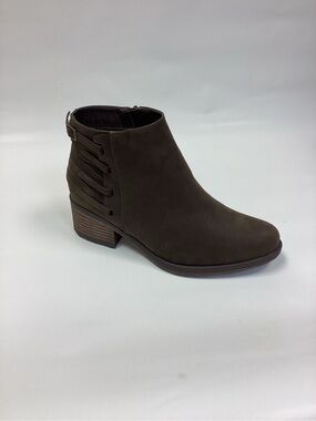 Pierre Dumas Brown Strappy Block Heel Ankle Bootie